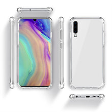 Ladda upp bild till gallerivisning, Moozy Shock Proof Silicone Case for Huawei P30 - Transparent Crystal Clear Phone Case Soft TPU Cover
