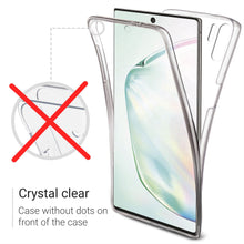 Load image into Gallery viewer, Moozy 360 Degree Case for Samsung Note 10 Plus - Full body Front and Back Slim Clear Transparent TPU Silicone Gel Cover
