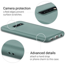 Cargar imagen en el visor de la galería, Moozy Minimalist Series Silicone Case for Samsung S10e, Blue Grey - Matte Finish Slim Soft TPU Cover
