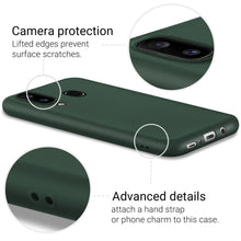 Załaduj obraz do przeglądarki galerii, Moozy Minimalist Series Silicone Case for Samsung A40, Midnight Green - Matte Finish Slim Soft TPU Cover
