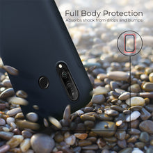 Załaduj obraz do przeglądarki galerii, Moozy Lifestyle. Designed for Huawei P30 Lite Case, Midnight Blue - Liquid Silicone Cover with Matte Finish and Soft Microfiber Lining
