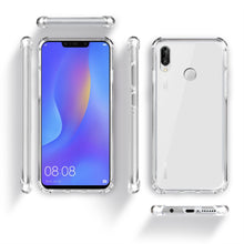 Cargar imagen en el visor de la galería, Moozy Shock Proof Silicone Case for Huawei P Smart Plus 2018 - Transparent Crystal Clear Phone Case Soft TPU Cover
