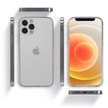 Afbeelding in Gallery-weergave laden, Moozy 360 Degree Case for iPhone 12 Pro Max - Transparent Full body Slim Cover - Hard PC Back and Soft TPU Silicone Front
