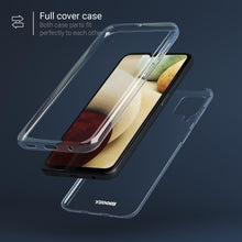 Załaduj obraz do przeglądarki galerii, Moozy 360 Degree Case for Samsung A12 - Full body Front and Back Slim Clear Transparent TPU Silicone Gel Cover
