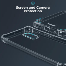 Załaduj obraz do przeglądarki galerii, Moozy Shock Proof Silicone Case for Samsung A31 - Transparent Crystal Clear Phone Case Soft TPU Cover
