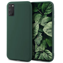 Carica l&#39;immagine nel visualizzatore di Gallery, Moozy Minimalist Series Silicone Case for Samsung S20 FE, Midnight Green - Matte Finish Slim Soft TPU Cover
