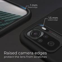 Load image into Gallery viewer, Moozy Lifestyle. Designed for Xiaomi Redmi Note 10, Redmi Note 10S Case, Black - Liquid Silicone Lightweight Cover with Matte Finish

