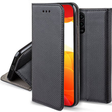 Lade das Bild in den Galerie-Viewer, Moozy Case Flip Cover for Xiaomi Mi 10 Lite 5G, Black - Smart Magnetic Flip Case with Card Holder and Stand
