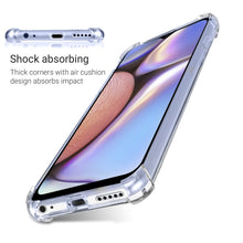 Carica l&#39;immagine nel visualizzatore di Gallery, Moozy Shock Proof Silicone Case for Samsung A10s - Transparent Crystal Clear Phone Case Soft TPU Cover
