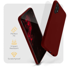 Afbeelding in Gallery-weergave laden, Moozy Minimalist Series Silicone Case for Samsung A32 5G, Wine Red - Matte Finish Lightweight Mobile Phone Case Slim Soft Protective TPU Cover with Matte Surface
