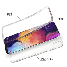 Lade das Bild in den Galerie-Viewer, Moozy 360 Degree Case for Samsung A50 - Transparent Full body Slim Cover - Hard PC Back and Soft TPU Silicone Front
