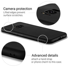 Carica l&#39;immagine nel visualizzatore di Gallery, Moozy Minimalist Series Silicone Case for Samsung S8, Black - Matte Finish Slim Soft TPU Cover
