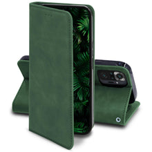 Carica l&#39;immagine nel visualizzatore di Gallery, Moozy Marble Green Flip Case for Xiaomi Redmi Note 10 Pro, Redmi Note 10 Pro Max - Flip Cover Magnetic Flip Folio Retro Wallet Case
