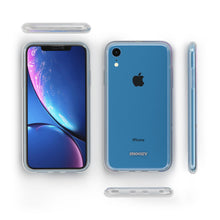 Load image into Gallery viewer, Moozy 360 Degree Case for iPhone XR - Full body Front and Back Slim Clear Transparent TPU Silicone Gel Cover
