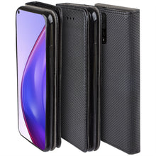 Afbeelding in Gallery-weergave laden, Moozy Case Flip Cover for Xiaomi Mi 10T 5G and Mi 10T Pro 5G, Black - Smart Magnetic Flip Case with Card Holder and Stand
