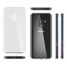 Charger l&#39;image dans la galerie, Moozy 360 Degree Case for Samsung A8 2018 - Full body Front and Back Slim Clear Transparent TPU Silicone Gel Cover
