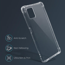Lade das Bild in den Galerie-Viewer, Moozy Shock Proof Silicone Case for Oppo A72, Oppo A52 and Oppo A92 - Transparent Crystal Clear Phone Case Soft TPU Cover
