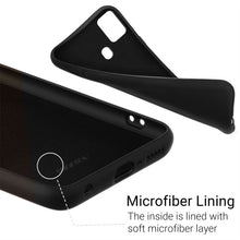 Carica l&#39;immagine nel visualizzatore di Gallery, Moozy Lifestyle. Designed for Samsung A21s Case, Black - Liquid Silicone Cover with Matte Finish and Soft Microfiber Lining
