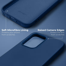 Load image into Gallery viewer, Moozy Lifestyle. Silicone Case for Samsung A13 4G, Midnight Blue - Liquid Silicone Lightweight Cover with Matte Finish and Soft Microfiber Lining, Premium Silicone Case
