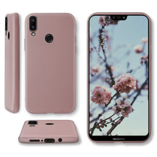 Load image into Gallery viewer, Moozy Minimalist Series Silicone Case for Huawei P20 Lite, Rose Beige - Matte Finish Slim Soft TPU Cover

