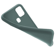 Carica l&#39;immagine nel visualizzatore di Gallery, Moozy Minimalist Series Silicone Case for Samsung A21s, Blue Grey - Matte Finish Slim Soft TPU Cover
