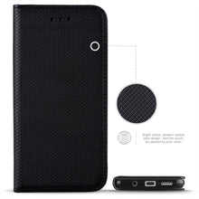 Ladda upp bild till gallerivisning, Moozy Case Flip Cover for Samsung A21s, Black - Smart Magnetic Flip Case with Card Holder and Stand
