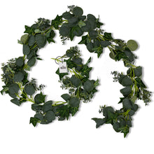 Load image into Gallery viewer, VILSTO Artificial Ivy Eucalyptus Plant Garland, artificial leaves, decorative artificial flora, artificial hanging plant, Greenery, Hanging Vine Plant
