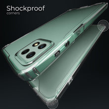 Załaduj obraz do przeglądarki galerii, Moozy Xframe Shockproof Case for Samsung A22 5G - Transparent Rim Case, Double Colour Clear Hybrid Cover with Shock Absorbing TPU Rim
