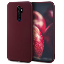 Afbeelding in Gallery-weergave laden, Moozy Minimalist Series Silicone Case for Oppo Reno2 Z, Wine Red - Matte Finish Slim Soft TPU Cover
