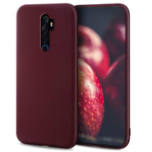 Carica l&#39;immagine nel visualizzatore di Gallery, Moozy Minimalist Series Silicone Case for Oppo Reno2 Z, Wine Red - Matte Finish Slim Soft TPU Cover
