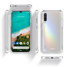 Carica l&#39;immagine nel visualizzatore di Gallery, Moozy Shock Proof Silicone Case for Xiaomi Mi A3 - Transparent Crystal Clear Phone Case Soft TPU Cover
