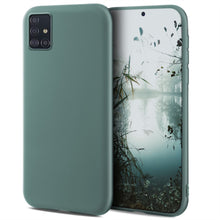 Ladda upp bild till gallerivisning, Moozy Minimalist Series Silicone Case for Samsung A71, Blue Grey - Matte Finish Slim Soft TPU Cover

