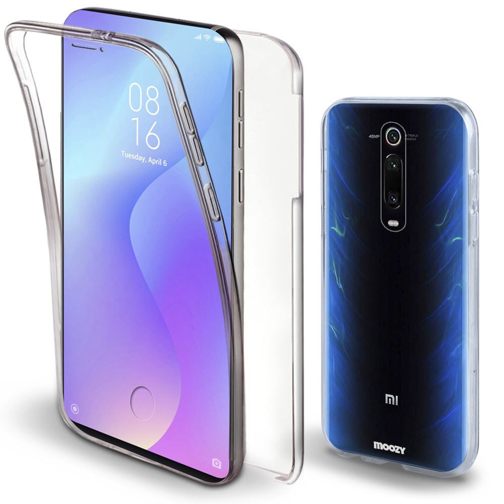 Moozy 360 Degree Case for Xiaomi Mi 9T, Xiaomi Mi 9T Pro, Redmi K20 - Transparent Full body Slim Cover - Hard PC Back and Soft TPU Silicone Front