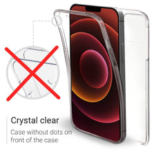 Carica l&#39;immagine nel visualizzatore di Gallery, Moozy 360 Degree Case for iPhone 12, iPhone 12 Pro - Transparent Full body Slim Cover - Hard PC Back and Soft TPU Silicone Front
