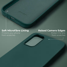 Carica l&#39;immagine nel visualizzatore di Gallery, Moozy Lifestyle. Silicone Case for Xiaomi Redmi Note 11 and 11S, Dark Green - Liquid Silicone Lightweight Cover with Matte Finish and Soft Microfiber Lining, Premium Silicone Case
