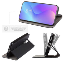 Load image into Gallery viewer, Moozy Case Flip Cover for Xiaomi Mi 9T, Xiaomi Mi 9T Pro, Redmi K20, Black - Smart Magnetic Flip Case with Card Holder and Stand
