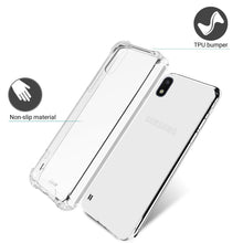 Charger l&#39;image dans la galerie, Moozy Shock Proof Silicone Case for Samsung A10 - Transparent Crystal Clear Phone Case Soft TPU Cover
