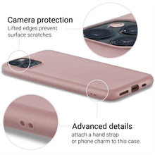 Afbeelding in Gallery-weergave laden, Moozy Minimalist Series Silicone Case for iPhone 11 Pro, Rose Beige - Matte Finish Slim Soft TPU Cover
