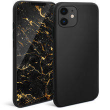 Ladda upp bild till gallerivisning, Moozy Minimalist Series Silicone Case for iPhone 11, Black - Matte Finish Slim Soft TPU Cover
