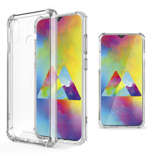 Charger l&#39;image dans la galerie, Moozy Shock Proof Silicone Case for Samsung M20 - Transparent Crystal Clear Phone Case Soft TPU Cover
