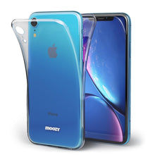 Afbeelding in Gallery-weergave laden, Moozy 360 Degree Case for iPhone XR - Full body Front and Back Slim Clear Transparent TPU Silicone Gel Cover

