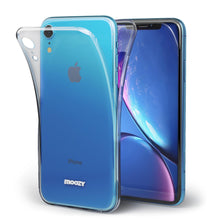 Carica l&#39;immagine nel visualizzatore di Gallery, Moozy 360 Degree Case for iPhone XR - Full body Front and Back Slim Clear Transparent TPU Silicone Gel Cover
