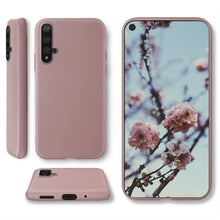 Charger l&#39;image dans la galerie, Moozy Minimalist Series Silicone Case for Huawei Nova 5T and Honor 20, Rose Beige - Matte Finish Slim Soft TPU Cover
