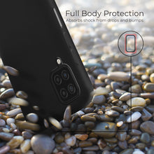 Załaduj obraz do przeglądarki galerii, Moozy Lifestyle. Designed for Samsung A12 Case, Black - Liquid Silicone Lightweight Cover with Matte Finish
