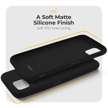 Carica l&#39;immagine nel visualizzatore di Gallery, Moozy Minimalist Series Silicone Case for Samsung A22 5G, Black - Matte Finish Lightweight Mobile Phone Case Slim Soft Protective TPU Cover with Matte Surface
