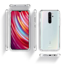 Załaduj obraz do przeglądarki galerii, Moozy Shock Proof Silicone Case for Xiaomi Redmi Note 8 Pro - Transparent Crystal Clear Phone Case Soft TPU Cover
