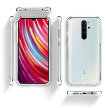 Carica l&#39;immagine nel visualizzatore di Gallery, Moozy Shock Proof Silicone Case for Xiaomi Redmi Note 8 Pro - Transparent Crystal Clear Phone Case Soft TPU Cover
