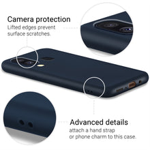 Załaduj obraz do przeglądarki galerii, Moozy Lifestyle. Designed for Samsung A40 Case, Midnight Blue - Liquid Silicone Cover with Matte Finish and Soft Microfiber Lining

