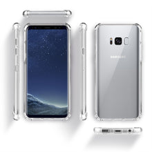 Afbeelding in Gallery-weergave laden, Moozy Shock Proof Silicone Case for Samsung S8 - Transparent Crystal Clear Phone Case Soft TPU Cover
