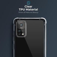 Cargar imagen en el visor de la galería, Moozy Shock Proof Silicone Case for Xiaomi Mi 10T 5G and Mi 10T Pro 5G - Transparent Crystal Clear Phone Case Soft TPU Cover
